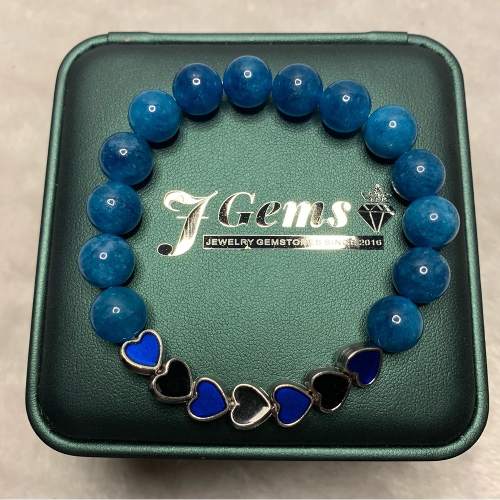 Apatite A 10mm Beaded bracelet